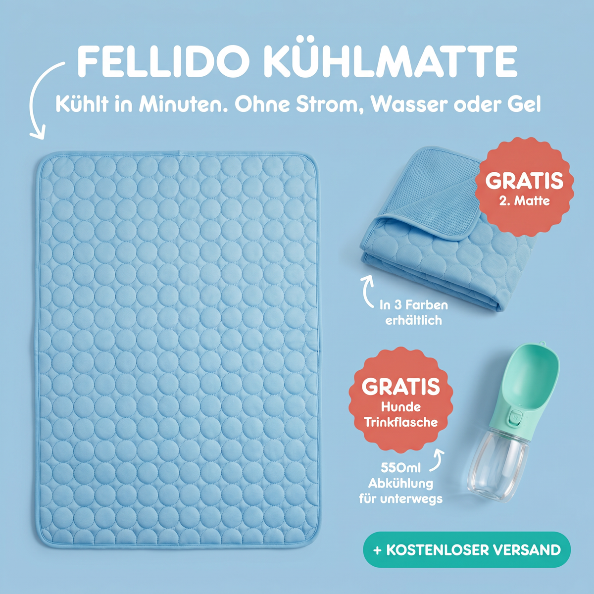 Fellido TriCool™ | Kühlmatte für Hunde